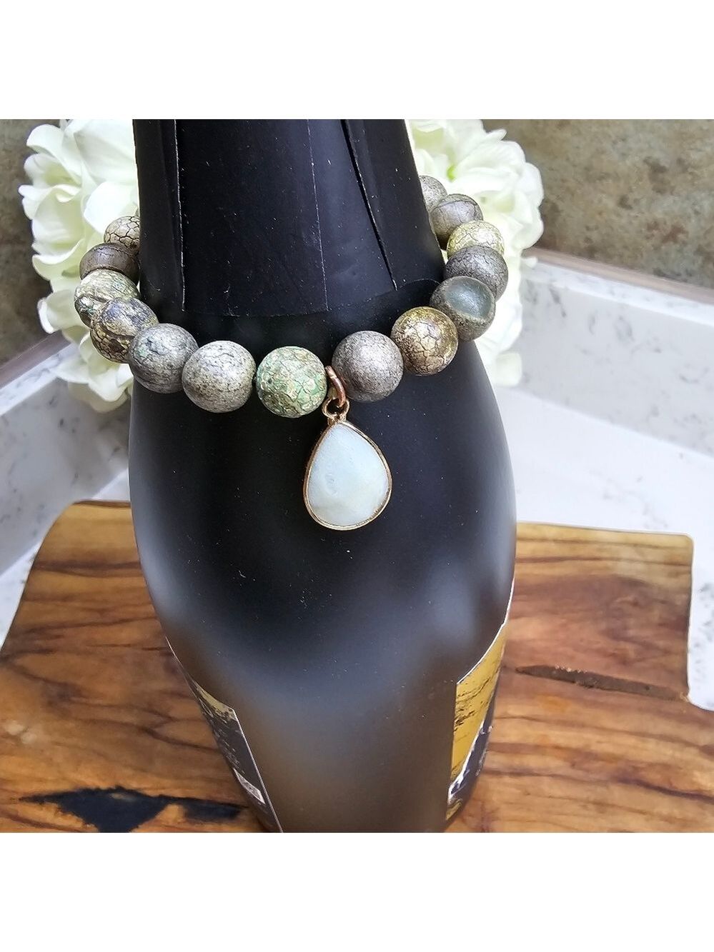 Druzy Dreams Stack Bracelets Set In Green - Picture 4 of 8